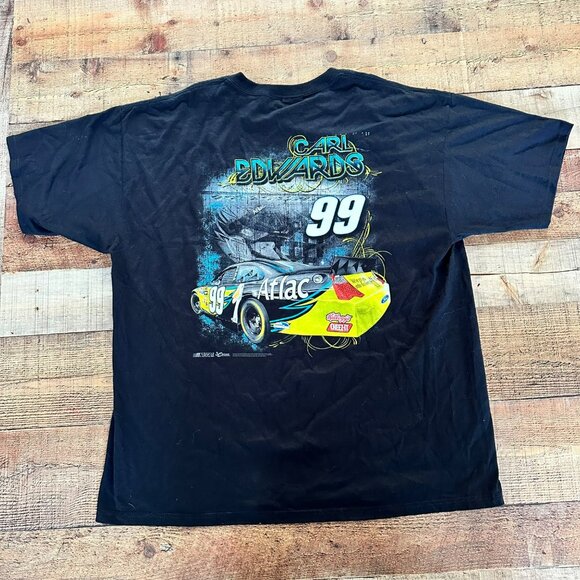 Carl Edwards NASCAR Chase Authentics Black Graphic T-Shirt 2XL 100% Cotton Racin - Picture 6 of 7